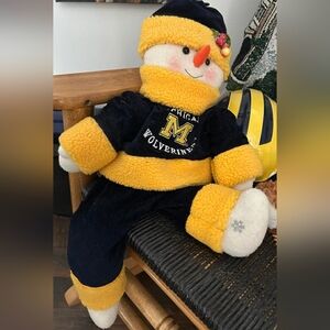 Michigan Wolverines 24" Snowman